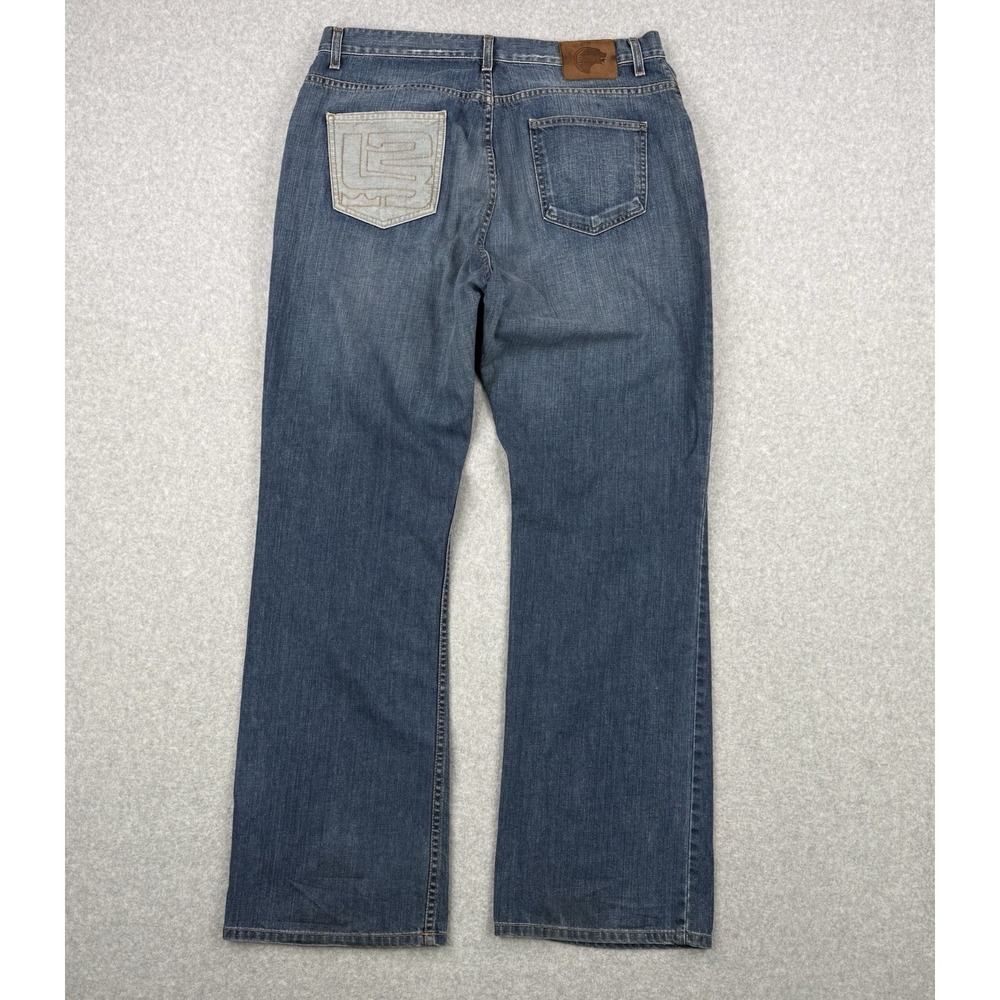 Vintage Nike Lebron Jeans Mens 34x34 Blue L23 Embroidered Baggy‎ Hip Hop Y2K